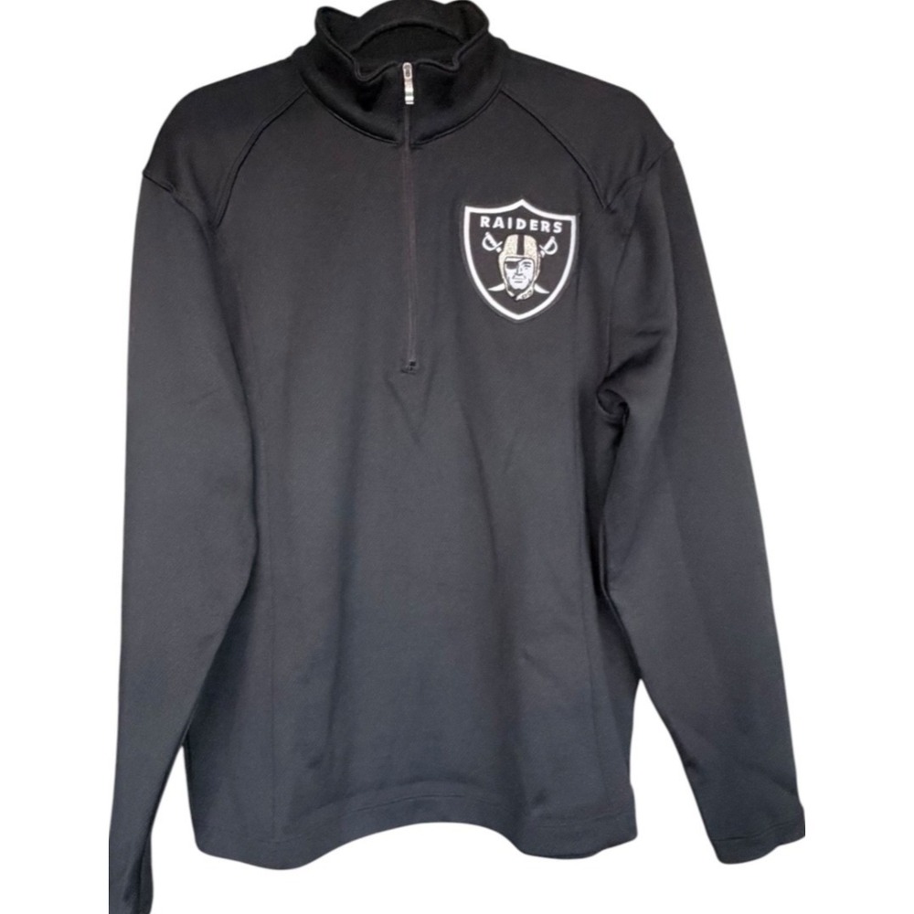Nike Raiders NFL Men's Golf 1/4 Zip Long Sleeve Shirt Black Small